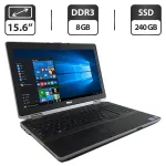 Ноутбук Dell Latitude E6520 / 15.6" (1600x900) TN / Intel Core i7-2620M (2 (4) ядра по 2.7 - 3.4 GHz) / 8 GB DDR3 / 240 GB SSD / Intel HD Graphics 3000 / DVD-ROM б/в