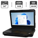 Захищений ноутбук Б-клас Dell Latitude 5414 Rugged / 14" (1366x768) TN / Intel Core i5-6300U (2 (4) ядра по 2.4 - 3.0 GHz) / 16 GB DDR4 / 256 GB SSD / Intel HD Graphics 520 / WebCam / Windows 11 Pro б/в