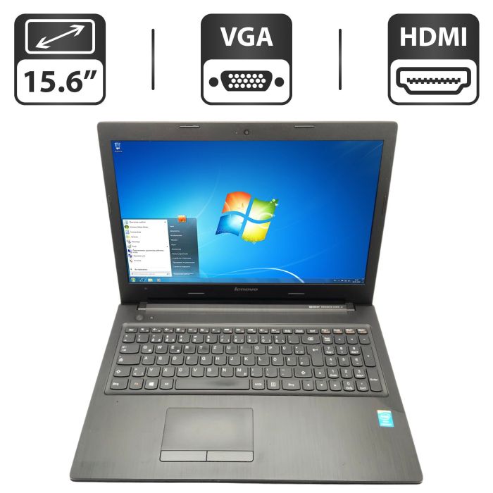 Ноутбук Б-клас Lenovo G500 / 15.6" (1366x768) TN / Intel Pentium 2020M (2 ядра по 2.4 GHz) / 6 GB DDR3 / 500 GB HDD / Intel HD Graphics / WebCam / DVD-ROM б/в - зображення 1