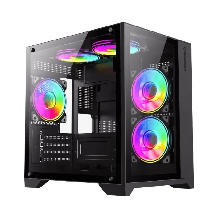 Ігровий ПК FORSAGE Infinity Mini Black Tower / AMD Ryzen 5 5500 (6 (12) ядер по 3,6 - 4,2 ГГц) / 8 ГБ DDR4 / 480 ГБ SSD / nVidia GeForce GTX 1070 Ti, 8 ГБ GDDR5, 256-біт б/в - зображення 3