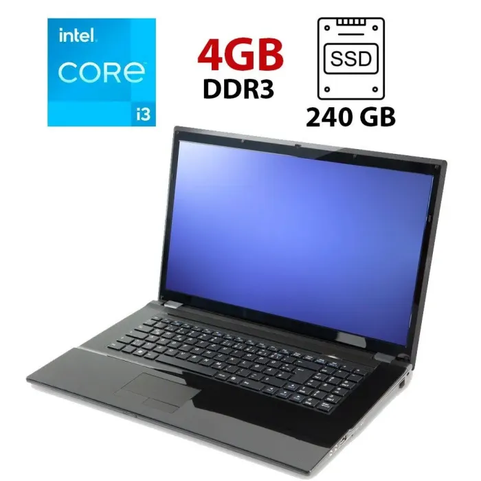 Ноутбук Terra Mobile 1748 / 17.3" (1600x900) TN / Intel Core i3-2330M (2 (4) ядра по 2.2 GHz) / 4 GB DDR3 / 240 GB SSD / Intel HD Graphics 3000 / WebCam б/в - зображення 1