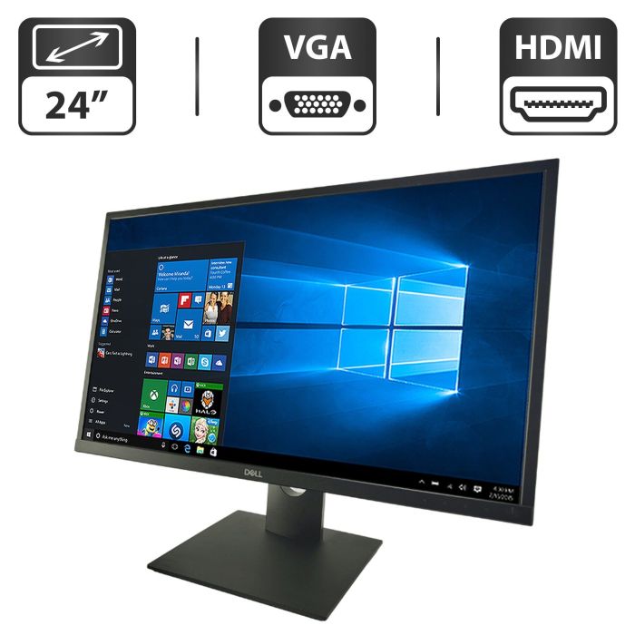 Монітор Dell E Series E2420HS / 24" (1920x1080) IPS / VGA, HDMI / VESA 100x100 / Кабель живлення б/в - зображення 1