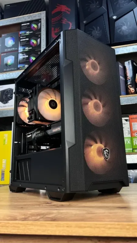 Збірка під замовлення: комп'ютер MSI MAG Forge M100R Black Tower / AMD Ryzen 5 7500F (6 (12) ядер по 3.7 - 5.0 GHz) / 16 GB DDR5 / 500 GB SSD M.2 / nVidia GeForce RTX 4060, 8 GB GDDR6, 128-bit / 650W - зображення 2