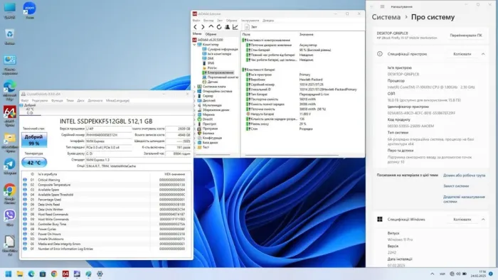 Мобільна робоча станція HP ZBook Firefly 15 G7 / 15.6" (1920x1080) IPS / Intel Core i7-10610U (4 (8) ядра по 1.8 - 4.9 GHz) / 16 GB DDR4 / 512 GB SSD M.2 / nVidia Quadro P520, 4 GB GDDR5, 64-bit / WebCam б/в - зображення 9