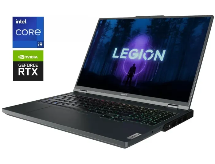 Ігровий ноутбук Lenovo Legion Pro 7 16IRX8H / 16" (2560x1600) IPS / Intel Core i9-13900HX (24 (32) ядра по 3.9 - 5.4 GHz) / 32 GB DDR5 / 1000 GB SSD NVMe / nVidia GeForce RTX 4080, 12 GB GDDR6, 192-bit / WebCam б/в - зображення 1