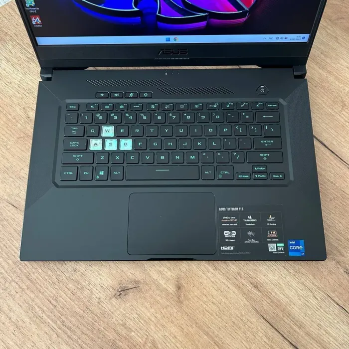 Ігровий ноутбук Б-клас Asus TUF Dash F15 FX516PR / 15.6" (1920x1080) IPS / Intel Core i7-11370H (4 (8) ядра по 3.0 - 4.8 GHz) / 16 GB DDR4 / 1000 GB SSD NVMe / nVidia GeForce RTX 3070, 8 GB GDDR6, 256-bit / WebCam б/в - зображення 7