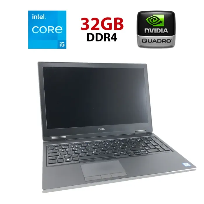 Мобільна робоча станція Dell Precision 7740 / 17.3" (1920x1080) IPS / Intel Core i5-9400H (4 (8) ядра по 2.5 - 4.3 GHz) / 32 GB DDR4 / 512 GB SSD / nVidia Quadro RTX 3000, 6 GB GDDR6, 192-bit б/в - зображення 1