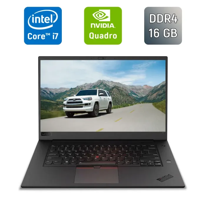 Мобільна робоча станція Lenovo ThinkPad P1 Gen 2 / 15,6" (1920x1080) IPS / Intel Core i7-9850H (6 (12) ядер по 2,6 - 4,6 ГГц) / 16 ГБ DDR4 / 512 ГБ SSD / nVidia Quadro T2000 Max-Q, 4 ГБ GDDR5, 128-біт / WebCam / Fingerprint / Windows 10 б/в - зображення 1