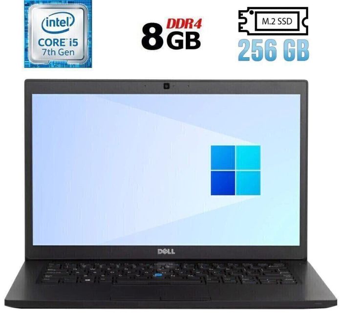 Ноутбук Б-клас Dell Latitude 7480 / 14" (1920x1080) IPS / Intel Core i5-7300U (2 (4) ядра по 2.6 - 3.5 GHz) / 8 GB DDR4 / 256 GB SSD M.2 / Intel HD Graphics 620 / WebCam / HDMI б/в - зображення 1