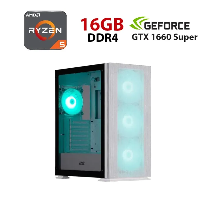 Іровий ПК Ice Virtus Neo G3301NW Tower / AMD Ryzen 5 5500 (6 (12) ядер по 3,6 - 4,2 ГГц) / 16 ГБ DDR4 / 480 ГБ SSD / nVidia GeForce GTX 1660 Super, 6 ГБ GDDR6, 192-bit - зображення 1
