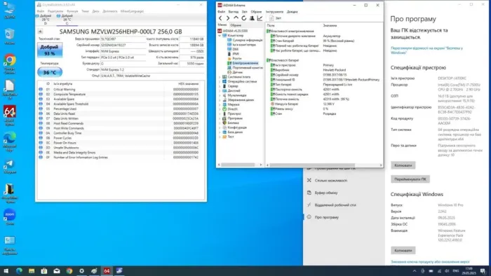 Мобільна робоча станція HP ZBook 15u G4 / 15.6" (1920x1080) TN Touch / Intel Core i7-7500U (2 (4) ядра по 2.7 - 3.5 GHz) / 16 GB DDR4 / 256 GB SSD + 500 GB HDD / AMD FirePro W4190M, 2 GB GDDR5, 128-bit / WebCam б/в - зображення 10