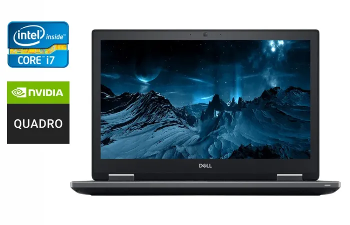 Мобільна робоча станція Dell Precision 7530 / 15.6" (1920x1080) IPS / Intel Core i7-8850H (6 (12) ядер по 2.6 - 4.3 GHz) / 16 GB DDR4 / 512 GB SSD / nVidia Quadro P2000, 4 GB GDDR5, 128-bit / WebCam / HDMI б/в - зображення 1