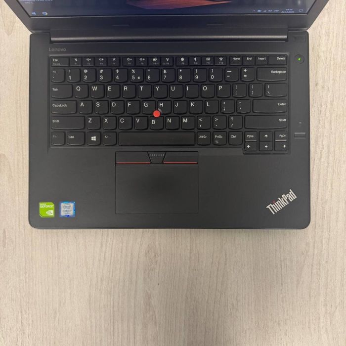 Ноутбук Lenovo ThinkPad E470 / 14" (1920×1080) IPS / Intel Core i7-7500U (2 (4) ядра по 2.7 - 3.5 GHz) / 8 GB DDR4 / 128 GB SSD / nVidia GeForce 940MX, 2 GB GDDR5, 64-bit / WebCam б/в - изображение 4