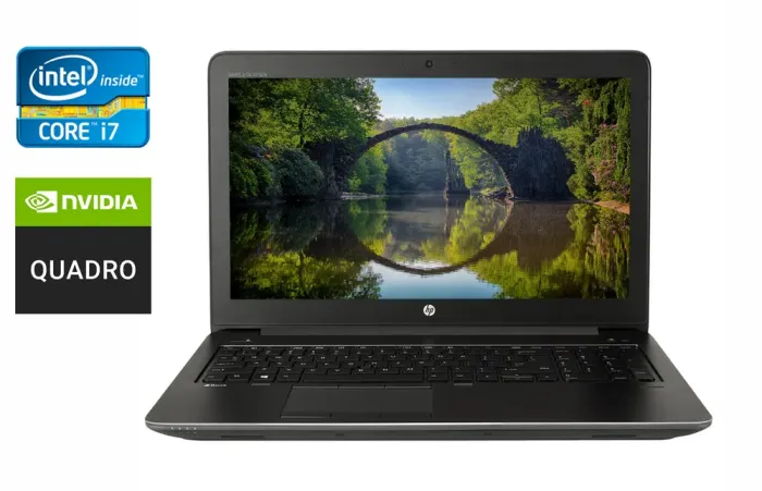 Мобильная рабочая станция Б-клас HP zBook 15 G3 / 15.6" (1920x1080) IPS / Intel Core i7-6700HQ (4 (8) ядра по 2.6 - 3.5 GHz) / 16 GB DDR4 / 512 GB SSD / nVidia Quadro M2000M, 4 GB GDDR5, 128-bit / Fingerprint / WebCam б/в - зображення 1