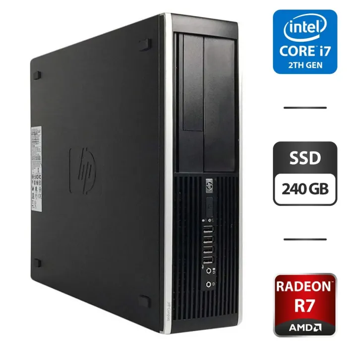 Ігровий ПК HP Compaq Pro 6300 SFF / Intel Core i7-2600 (4 (8) ядра по 3.4 - 3.8 GHz) / 16 GB DDR3 / 240 GB SSD / AMD Radeon R7 350, 4 GB GDDR3, 128-bit / DVI б/в - зображення 1