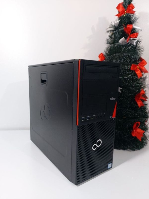 Комп'ютер Fujitsu Esprimo P956 E90 Tower / Intel Core i5-6600 (4 ядра по 3,3 - 3,9 ГГц) / 16 ГБ DDR4 / 256 ГБ SSD M.2 + 500 ГБ HDD / AMD Radeon RX 570, 4 ГБ GDDR5, 256-біт / DVD-ROM б/в - изображение 2