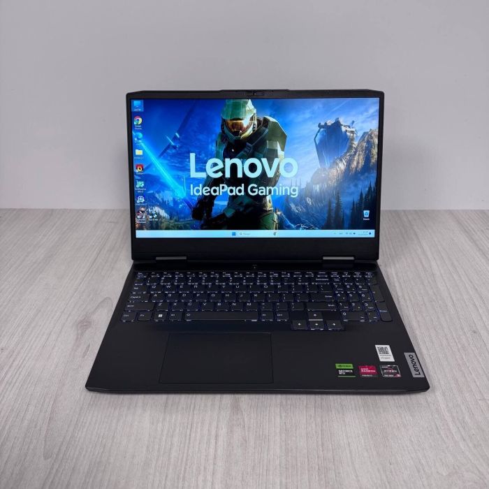 Ігровий ноутбук Б-класу Lenovo IdeaPad Gaming 3 15ARH7 / 15,6" (1920x1080) IPS / AMD Ryzen 5 7535HS (6 (12) ядер по 3,3 - 4,55 ГГц) / 16 ГБ DDR5 / 512 ГБ SSD NVMe / nVidia GeForce RTX 2050, 4 ГБ GDDR6, 64-біт / Веб-камера б/в - зображення 2