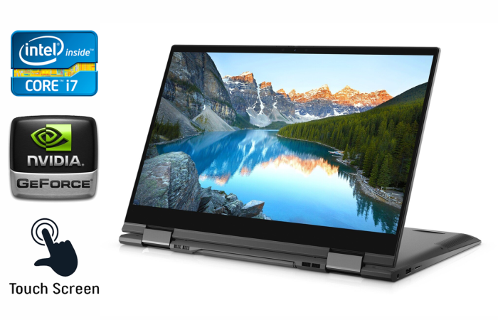 Ноутбук-трансформер Dell Inspiron 7506 / 15.6" (3840x2160) IPS Touch / Intel Core i7-10510U (4 (8) ядра по 1.8 - 4.9 GHz) / 16 GB DDR4 / 512 GB SSD / nVidia GeForce MX330, 2 GB GDDR5, 64-bit / WebCam / TouchID / Windows 10 б/в - зображення 1