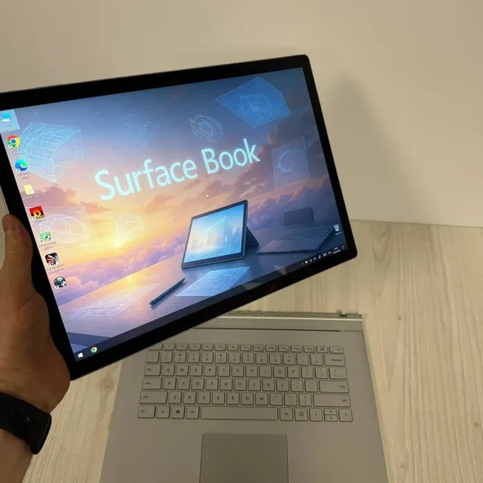 Ігровий ультрабук-трансформер Б-клас Microsoft Surface Book 2 / 15.0" (3240x2160) IPS Touch / Intel Core i7-8650U (4 (8) ядра по 1.9 - 4.2 GHz) / 16 GB DDR3 / 250 GB SSD NVMe / nVidia GeForce GTX 1060, 6 GB GDDR5, 192-bit / WebCam б/в - зображення 7