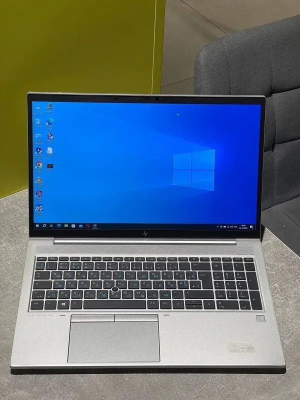 Ультрабук HP EliteBook 855 G7 / 15.6" (1920x1080) IPS / AMD Ryzen 5 Pro 4650U (6 (12) ядер по 2.1 - 4.0 GHz) / 16 GB DDR4 / 512 GB SSD / AMD Radeon RX Vega 6 Graphics / WebCam б/в - зображення 2