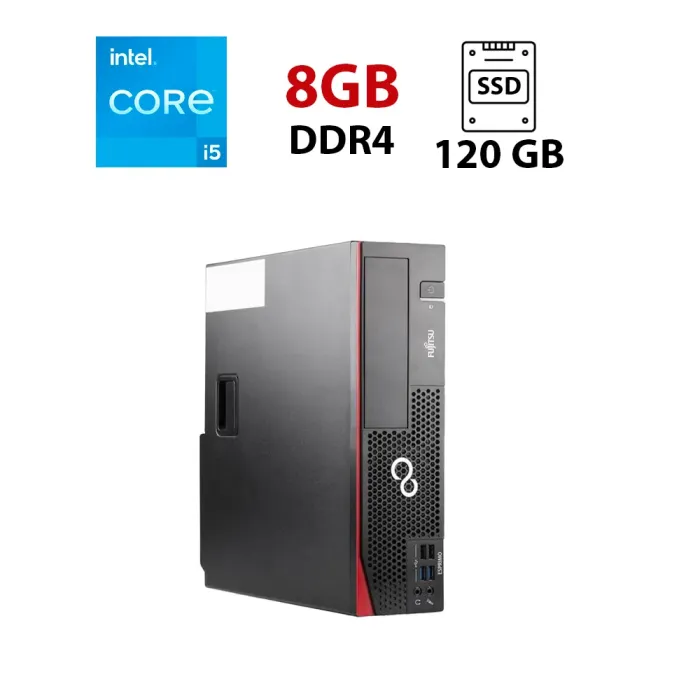 Неттоп Fujitsu Esprimo D556 D556/2/E90 + SFF / Intel Core i5-6400 (4 ядра по 2.7 - 3.3 GHz) / 8 GB DDR4 / 120 GB SSD / Intel HD Graphics 630 б/в - зображення 1
