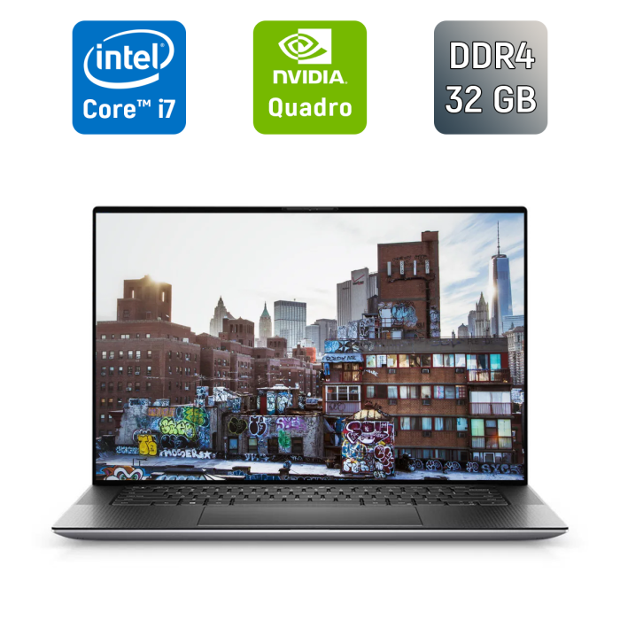 Мобільна робоча станція Dell Precision 5560 / 15,6" (1920x1080) IPS / Intel Core i7-11850H (8 (16) ядер по 2,5 - 4,8 ГГц) / 32 ГБ DDR4 / 512 ГБ SSD / nVidia Quadro T1200, 4 ГБ GDDR6, 128-біт / TouchID / WebCam / Windows 10 б/в - изображение 1