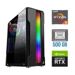 Ігровий ПК Tower / AMD Ryzen 5 5500 (6(12) ядер по 3.6-4.2 GHz) / 32GB DDR4 / 1000 GB SSD / nVidia GeForce RTX 4060, 8 GB GDDR6, 128-bit