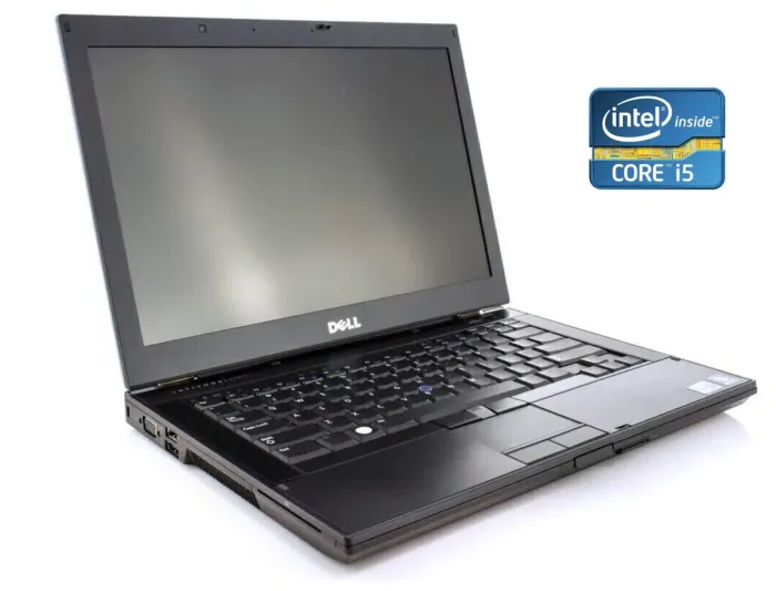 Ноутбук Б-клас Dell Latitude E6410 / 14" (1440x900) TN / Intel Core i5-520M (2 (4) ядра по 2.4 - 2.93 GHz) / 6 GB DDR3 / 320 GB HDD / Intel HD Graphics / WebCam / DVD-RW / АКБ не тримає б/в - зображення 1