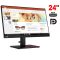 Монітор Lenovo ThinkVision P24h-2L / 24" (2560x1440) IPS / 1x HDMI, 2x DisplayPort, 1x USB Tipe-C, 4x USB 3.0, 1x Audio, 1x Ethernet / 2x 1W / VESA 100x100 / Pivot б/в