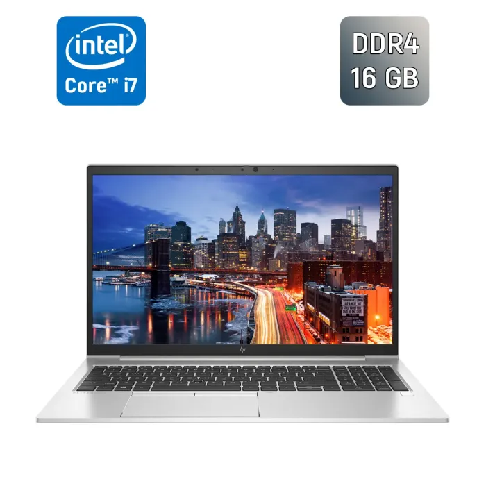 Ультрабук HP EliteBook 850 G7 / 15.6" (1920x1080) IPS / Intel Core i7-10610U (4 (8) ядра по 1.8 - 4.9 GHz) / 16 GB DDR4 / 500 GB SSD / Intel UHD Graphics / WebCam / TouchID / Windows 10 б/в - зображення 1