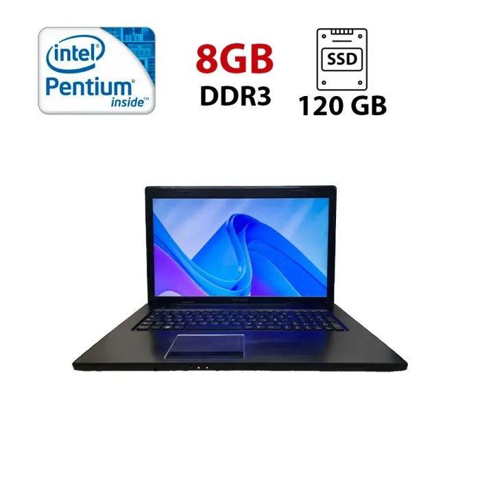 Ноутбук Lenovo G770 / 17.3" (1600x900) TN / Intel Pentium B960 (2 ядра по 2.2 GHz) / 8 GB DDR3 / 120 GB SSD / Intel HD Graphics / WebCam б/в - зображення 1