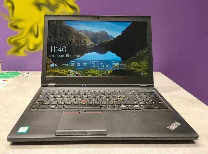 Мобільна робоча станція Lenovo ThinkPad P52 / 15.6" (1920x1080) IPS / Intel Core i7-8750H (6 (12) ядер по 2.2 - 4.1 GHz) / 32 GB DDR4 / 512 GB SSD / nVidia Quadro P2000, 4 GB GDDR5, 128-bit / WebCam б/в - зображення 2