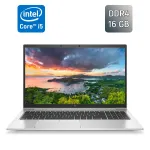 Ультрабук HP EliteBook 850 G8 / 15.6" (1920x1080) IPS / Intel Core i5-1145G7 (4 (8) ядра по 2.6 - 4.4 GHz) / 16 GB DDR4 / 256 GB SSD / Intel Iris Xe Graphics / WebCam / Fingerprint б/в