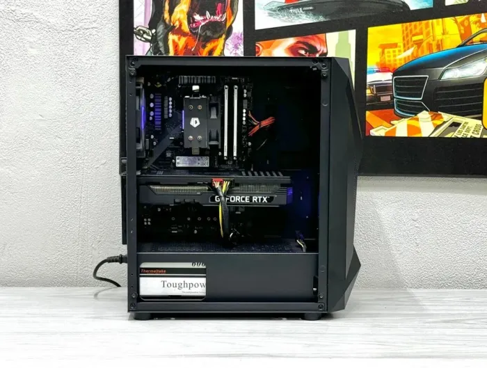 Ігровий ПК Gamdias Athena E1 Elite Glass Tower / AMD Ryzen 5 3600 (6 (12) ядер 3,6 - 4,2 ГГц) / 16 ГБ DDR4 / 512 ГБ SSD M.2 / nVidia GeForce RTX 3070, 8 ГБ GDDR6, 256-біт / 600 Вт / Win 11 б/в - зображення 3