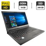 Ноутбук Fujitsu LifeBook E546 / 14" (1920x1080) IPS / Intel Core i5-6200U (2 (4) ядра по 2.3 - 2.8 GHz) / 16 GB DDR4 / 240 GB SSD / Intel HD Graphics 520 / WebCam б/в