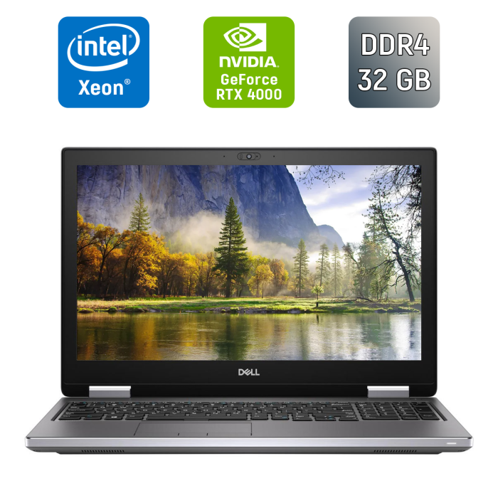 Мобільна робоча станція Dell Precision 7740 / 17,3" (1920x1080) IPS / Intel Xeon E-2276M (6 (12) ядер по 2,8 - 4,7 ГГц) / 32 ГБ DDR4 / 512 ГБ SSD / nVidia Quadro RTX 4000, 8 ГБ GDDR6, 256-біт / Веб-камера / HDMI / Windows 10 б/в - зображення 1