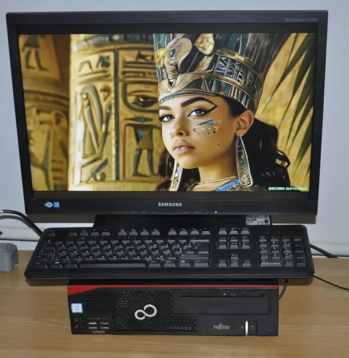 Комплект ПК: Fujitsu Esprimo D756 E85 SFF / Intel Core i5-6500 (4 ядра по 3.2 - 3.6 GHz) / 8 GB DDR4 / 120 GB SSD / Intel HD Graphics 530 / DVD-ROM + Монитор Б-класс Samsung SyncMaster S22A450BW / 22" (1680x1050) TN / VGA, DVI б/в - зображення 10