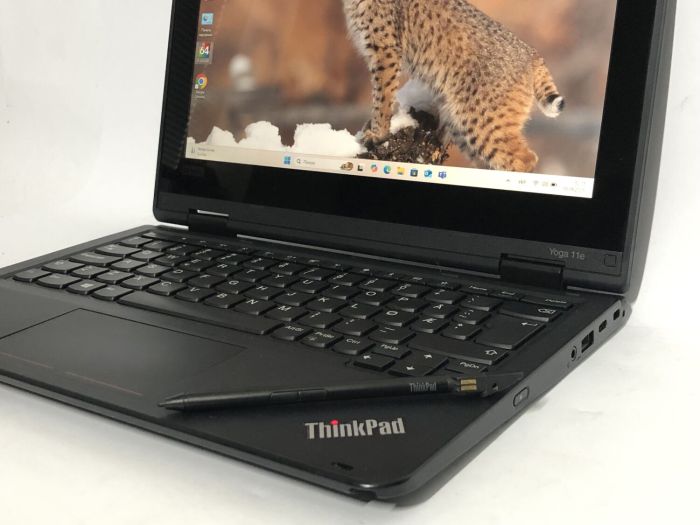 Нетбук-трансформер Б-клас Lenovo ThinkPad Yoga 11e G5 / 11.6" (1366x768) IPS Touch / Intel Celeron N4100 (4 ядра по 1.1 - 2.4 GHz) / 8 GB DDR4 / 128 GB SSD / Intel UHD Graphics 600 / WebCam / Win 11 Pro б/в - зображення 9