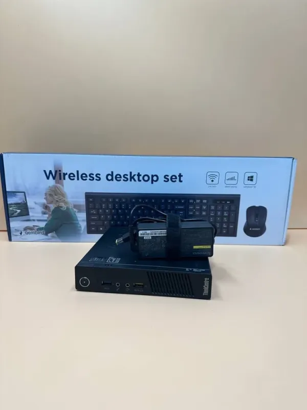 Неттоп Lenovo ThinkCentre M73 USFF / Core i3-4130T (2(4) ядра по 2.9GHz) / 8GB DDR3 / 120GB SSD / HD Graphics 4400 б/в+бездротова клавіатура та мишка - зображення 5