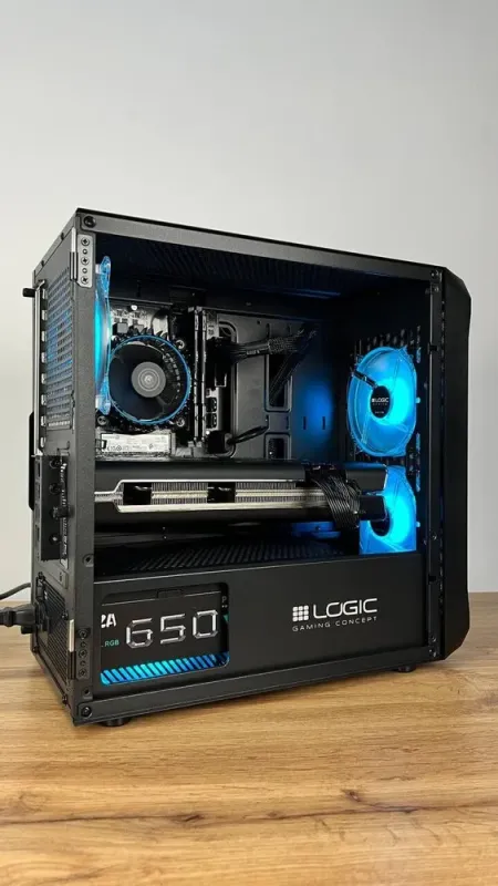 Збірка під замовлення: ігровий ПК Logic Concept Portos ARGB Mini Black Tower / Intel Core i3-12100F (4 (8) ядер по 3.3 - 4.3 GHz) / 16 GB DDR4 / 1000 GB SSD M.2 / AMD Radeon RX 5700 XT, 8 GB GDDR6, 256-bit / 650W б/в - зображення 6