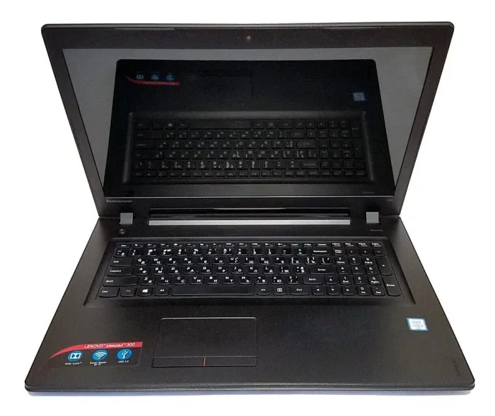 Ноутбук Lenovo IdeaPad 300-17ISK / 17.3" (1600x900) TN / Intel Core i3-6100U (2 (4) ядра по 2.3 GHz) / 8 GB DDR3 / 1000 GB SSD / Intel HD Graphics 520 / WebCam / Win 10 Home б/в - зображення 2