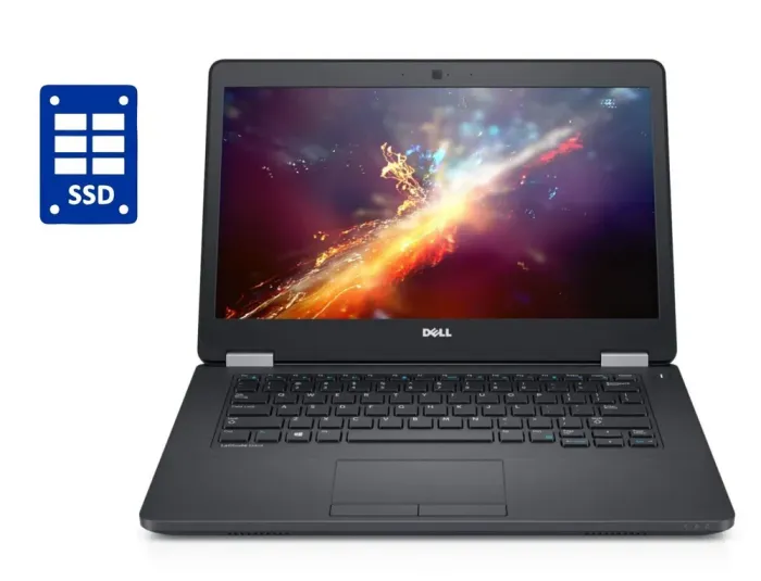 Ультрабук Б-клас Dell Latitude E5470 / 14" (1920x1080) IPS / Intel Core i3-6100U (2 (4) ядра по 2.3 GHz) / 8 GB DDR4 / 128 GB SSD / Intel HD Graphics 530 / WebCam / Win 10 Pro б/в - зображення 1