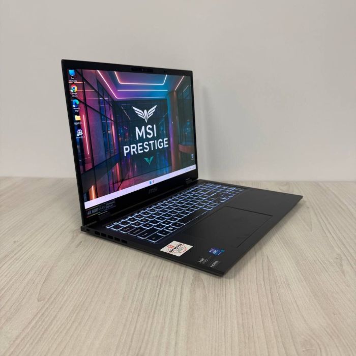 Ультрабук MSI Prestige 16 AI Evo B1M / 16" (3840x2400) OLED / Intel Core Ultra 7 155H (16 (22) ядер по 1.4 - 4.8 GHz) / 32 GB DDR5 / 1000 GB SSD NVMe / Intel Arc Graphics / WebCam б/в - зображення 4