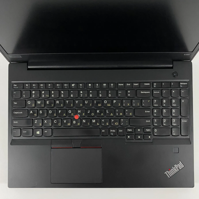 Ноутбук Lenovo ThinkPad E580 / 15.6" (1920x1080) IPS / Intel Core i5-8250U (4 (8) ядра по 1.6 - 3.4 GHz) / 16 GB DDR4 / 256 GB SSD / Intel HD Graphics 620 / WebCam / TouchID б/в - зображення 3