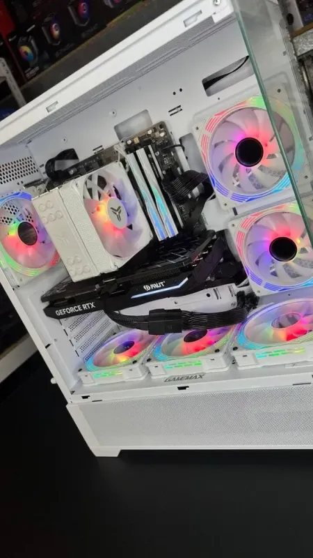 Збірка під замовлення: ігровий ПК GameMax Vista AW White Tower / AMD Ryzen 5 7500F (6 (12) ядер по 3.7 - 5.0 GHz) / 32 GB DDR5 / 2000 GB SSD M.2 / nVidia GeForce RTX 4070 Super, 12 GB GDDR6X, 192-bit / 750W - зображення 6