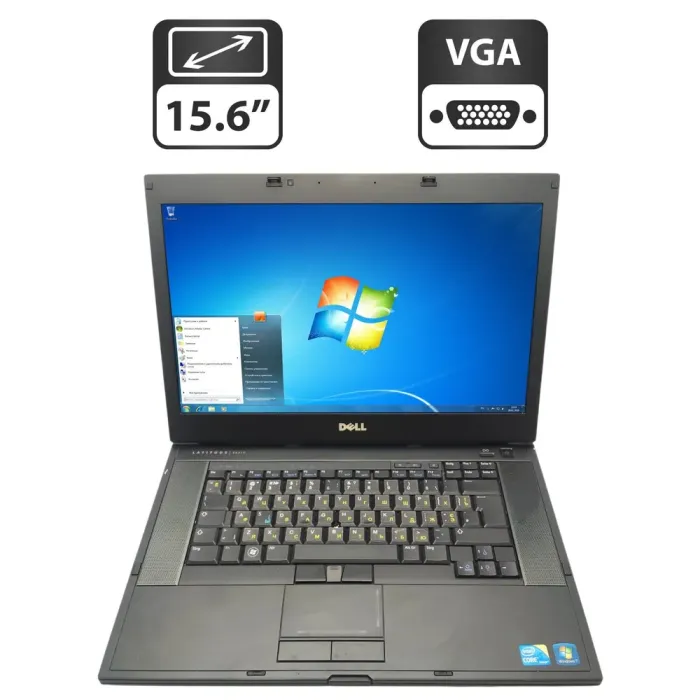 Ноутбук Dell Latitude E6510 / 15.6" (1366x768) TN / Intel Core i5-560M (2 (4) ядра по 2.6 - 3.2 GHz) / 6 GB DDR3 / 500 GB HDD / nVidia NVS 3100M, 512 MB GDDR3, 64-bit / DVD-ROM / АКБ не тримає б/в - зображення 1