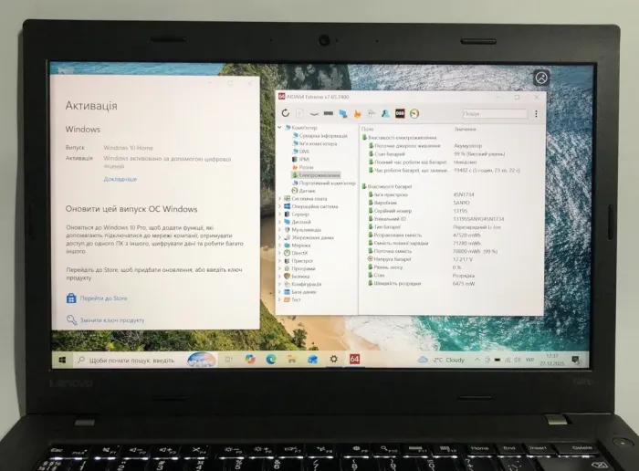 Ігровий ноутбук Lenovo ThinkPad T460p / 14" (1920x1080) IPS / Intel Core i7-6700HQ (4 (8) ядра по 2.6 - 3.5 GHz) / 8 GB DDR4 / 256 GB SSD / nVidia GeForce 940MX, 2 GB GDDR5, 64-bit / WebCam / Win 10 Home б/в - зображення 10