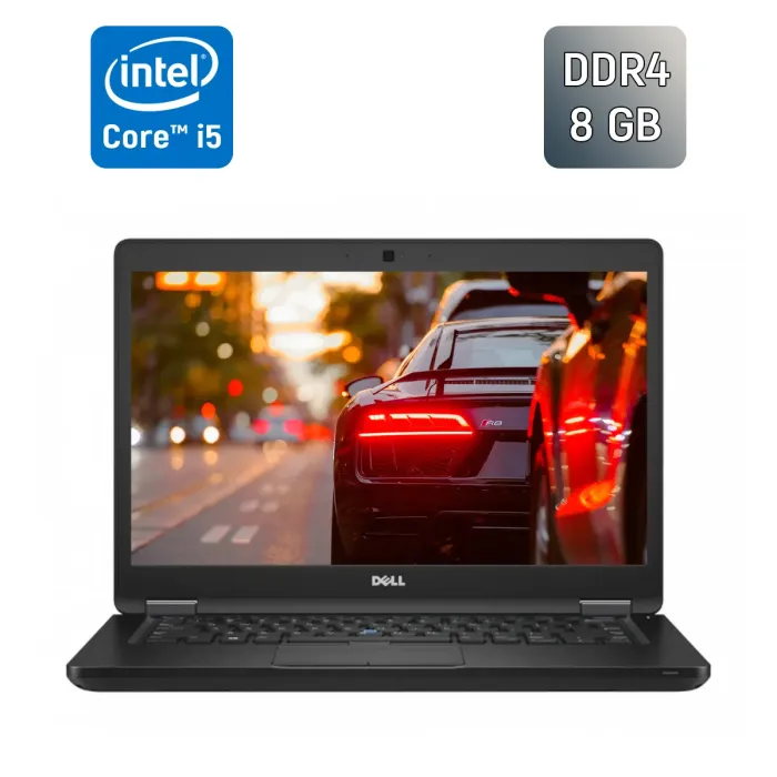 Ультрабук Dell Latitude 5480 / 14" (1366x768) TN / Intel Core i5-7300U (2 (4) ядра по 2.6 - 3.5 GHz) / 8 GB DDR4 / 256 GB SSD / Intel HD Graphics 620 / HDMI / WebCam / Windows 10 б/в - изображение 1
