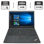 Ультрабук Б-клас Lenovo ThinkPad L14 Gen 2 / 14" (1920x1080) IPS Touch / Intel Core i5-1135G7 (4 (8) ядра по 4.2 GHz) / 16 GB DDR4 / 512 GB SSD / Intel Iris Xe Graphics / WebCam б/в
