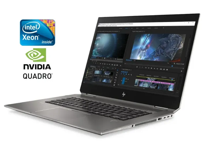 Мобільна робоча станція Б-клас HP ZBook Studio G5 / 15.6" (1920x1080) IPS / Intel Xeon E-2176M (6 (12) ядер по 2.7 - 4.4 GHz) / 32 GB DDR4 / 1000 GB SSD NVMe / nVidia Quadro P2000, 4 GB DDR5, 128-bit / WebCam / Win 10 Pro б/в - зображення 1